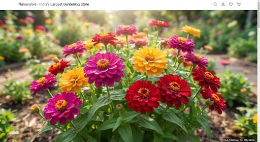 Zinnia Dahlia Mixed Color - Desi Flower Seeds